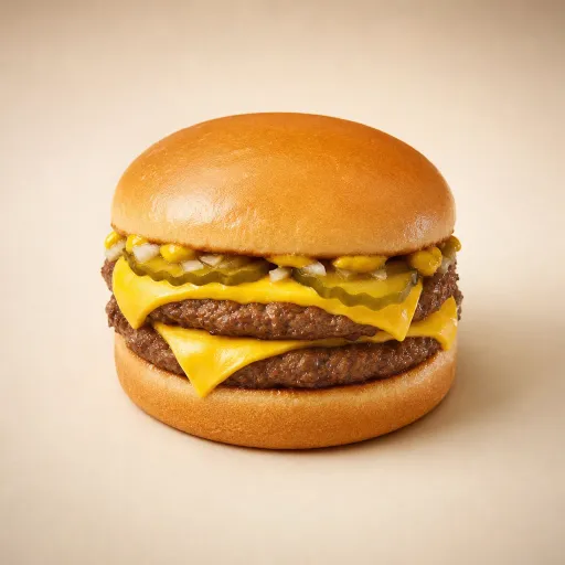 Le même burger dans le style Éditorial premium